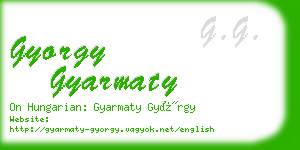 gyorgy gyarmaty business card